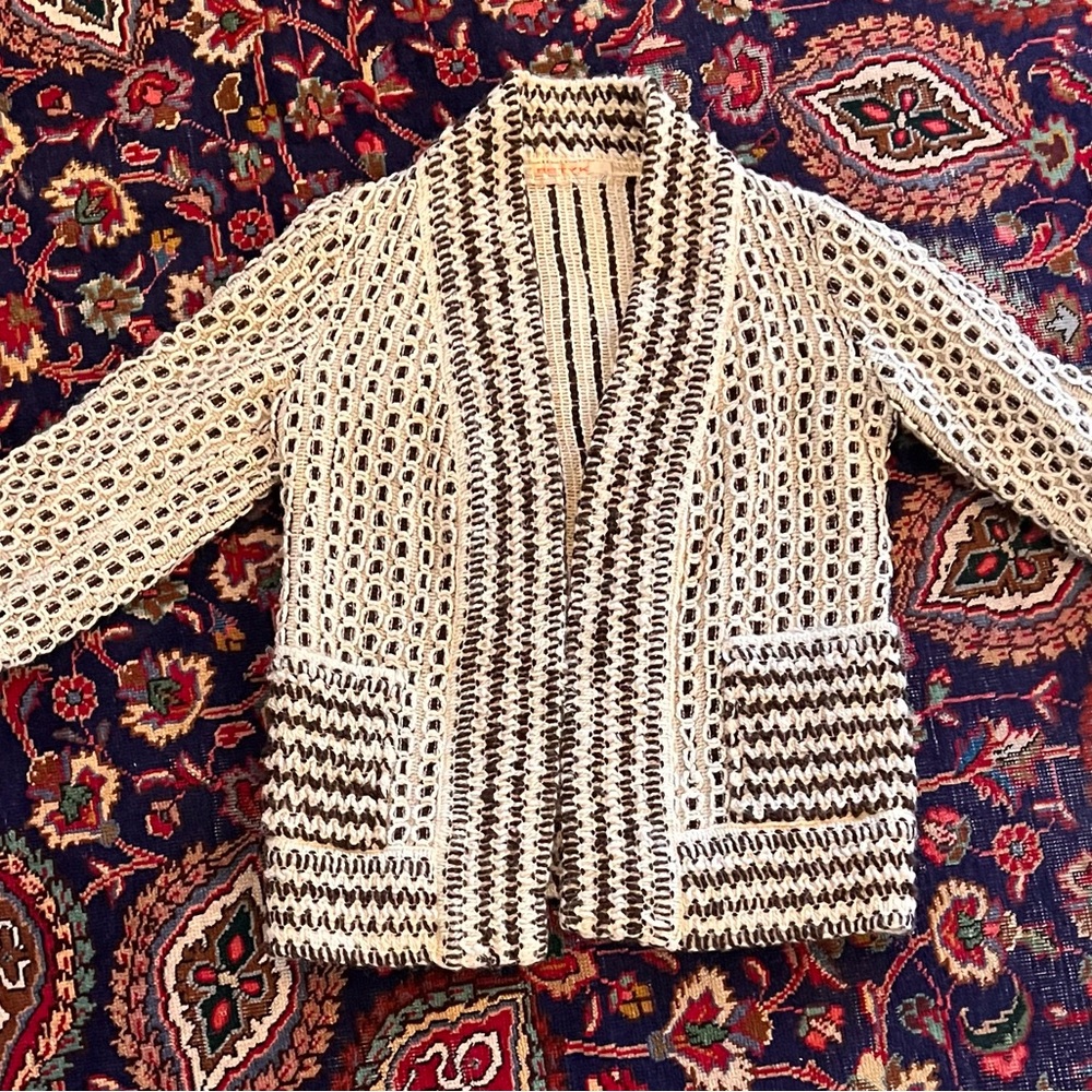 Vintage Greek Wool Cardigan from the 60s/70 Boho